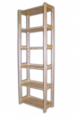 Dřevěný regál 6 polic 800 x 435 x 2040 mm (š x hl x v)