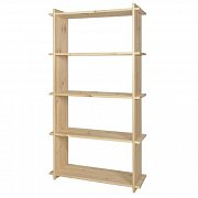 Dřevěný regál z masivu INKA 5 polic 800 x 270 x 1500 mm (š x hl x v)