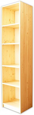 Knihovna vanda se zády 5 polic 450 x 300 x 1840 mm Ořech