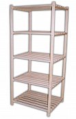 Laťkový regál s 5-ti policemi 750 x 600 x 1700 mm Provedení přírodní