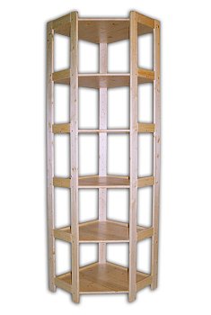 Regál 6-ti policový rohový 700 x 435 x 2040 mm Kaštan