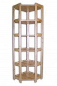 Regál 6-ti policový rohový 700 x 435 x 2040 mm Přírodní