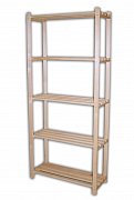Regál laťkový 5 policový 750 x 300 x 1700 mm Světlý dub