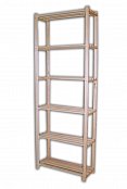 Regál laťkový 6-ti policový 750 x 300 x 2100 mm Provedení přírodní