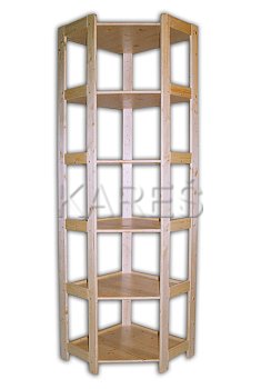 Regál rohový 6-ti policový 600 x 335 x 2040 mm Přírodní