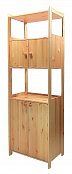 Regál s úložnými prostory 680 x 435 x 2040 mm Provedení přírodní
