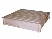 Dřevěné pískoviště s krytem, 1400 x 1400 x 305 mm Provedení přírodní
