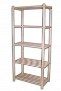 Dřevěný regál laťkový 5 polic 750 x 400 x 1700 mm (š x hl x v)