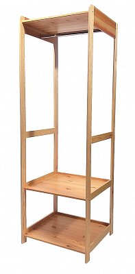 Dřevěný regál šatní 680 x 600 x 2040 mm ( š x hl x v )