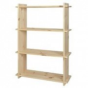 Dřevěný regál z masivu INKA 4 police 800 x 270 x 1150 mm (š x hl x v)