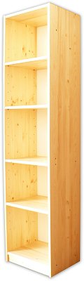 Knihovna masiv VANDA se zády 5 polic 450 x 300 x 1840 mm (š x hl x v)