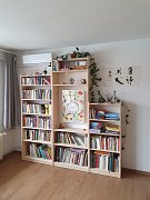 Knihovna masiv VANDA se zády 5 polic 450 x 300 x 1840 mm (š x hl x v)