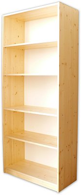 Knihovna masiv VANDA se zády 5 polic 800 x 300 x 1840 mm (š x hl x v)