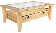 Konferenční stolek JAVA 1170 x 770 x 460 mm (š x hl x v) Lak bezbarvý Celodřevěná