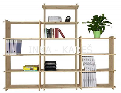 Regál inka 5 polic 800 x 270 x 1500 mm Kaštan