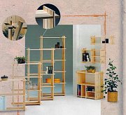 Regál inka 5 polic 800 x 270 x 1500 mm Kaštan