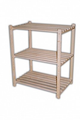 Regál laťkový 3 police 750 x 500 x 900 mm Kaštan