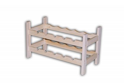 Regál na 10 lahví 525 x 260 x 300 mm Světlý dub