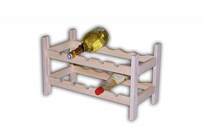 Regál na 10 lahví 525 x 260 x 300 mm Světlý dub