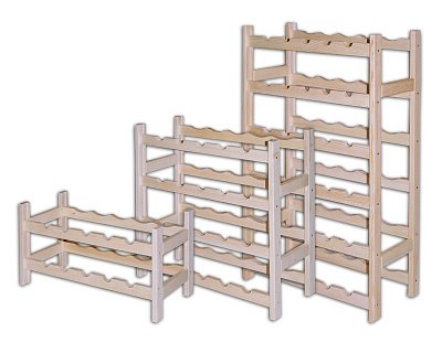 Regál na 10 lahví 525 x 260 x 300 mm Světlý dub