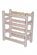 Regál na 20 lahví 525 x 260 x 600 mm Světlý dub