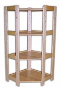 Regál rohový 4 policový 600 x 335 x 1275 mm Světlý dub