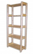 Regál s 5 plnými policemi 450 x 335 x 1660 mm Kaštan