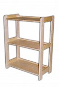 Regál se 3 plnými policemi 680 x 335 x 890 mm Ořech