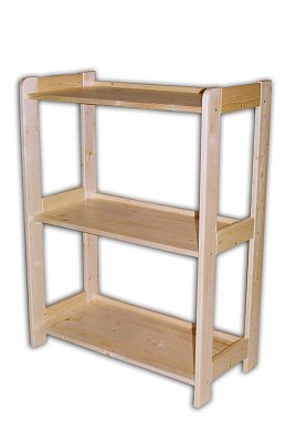 Regál se 3 plnými policemi 680 x 335 x 890 mm Ořech