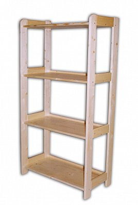 Regál se 4 plnými policemi 800 x 435 x 1275 mm Kaštan