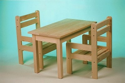 9003 dětský dřevěný stolek 700 x 400 x 420 mm Bílá