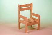 Dětská dřevěná židle 350 x 340 x 550 mm Přírodní