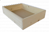 Dřevěná bednička s úchyty 5021 střední 350 x 450 x 90 mm Provedení přírodní