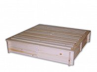 Dřevěné pískoviště s poklopem, 1150 x 1400 x 210 mm Úprava povrchová L 30, K 15