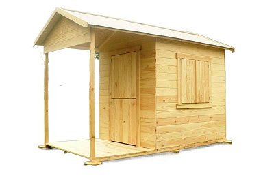 Dřevěný domek pro děti 1400 x 2400 x 1550 mm (š x hl x v)