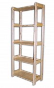 Dřevěný regál 5 polic 800 x 335 x 1660 mm (š x hl x v) Provedení přírodní