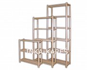 Regál laťkový 3 police 750 x 400 x 900 mm Provedení přírodní