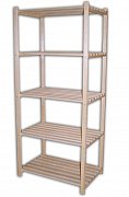 Regál laťkový 5 polic 750 x 500 x 1700 mm Bílá