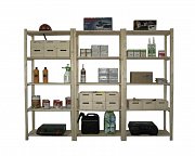 Regál laťkový 5 polic 750 x 500 x 1700 mm Bílá