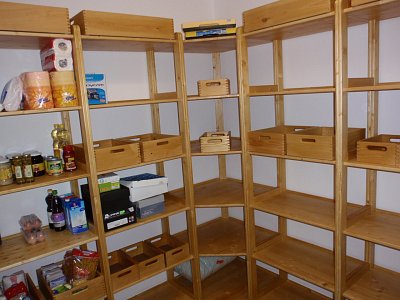 Regál rohový 3 policový 600 x 335 x 890 mm Tmavý dub