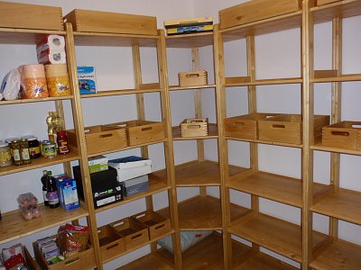 Regál rohový 6-ti policový 600 x 335 x 2040 mm Tmavý dub