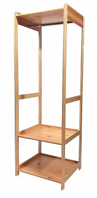 Regál šatní 680 x 600 x 2040 mm Tmavý dub